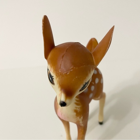 Vintage Bambi Deer Fawn Hard Plastic Figurine 6” Tall Hong Kong - Picture 6 of 16